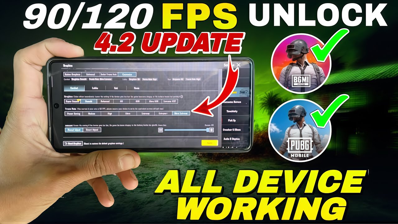 Unlock 120 FPS for ALL Devices in PUBG Mobile & BGMI 4.2
